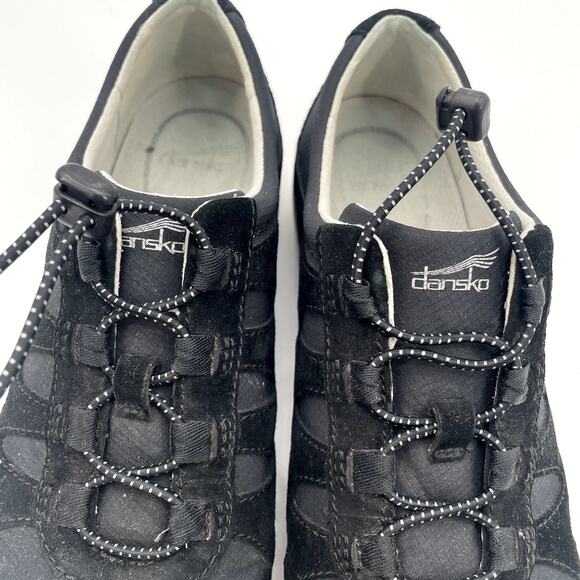 DANKSO Black Suede Drawcord Harlie Sneaker Shoe // 39 - Picture 6 of 12